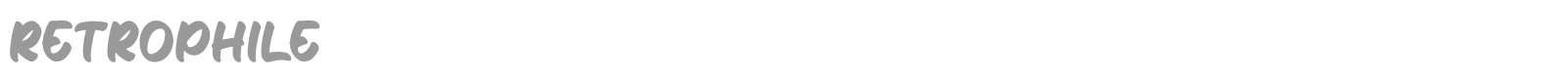 Retrophile font preview